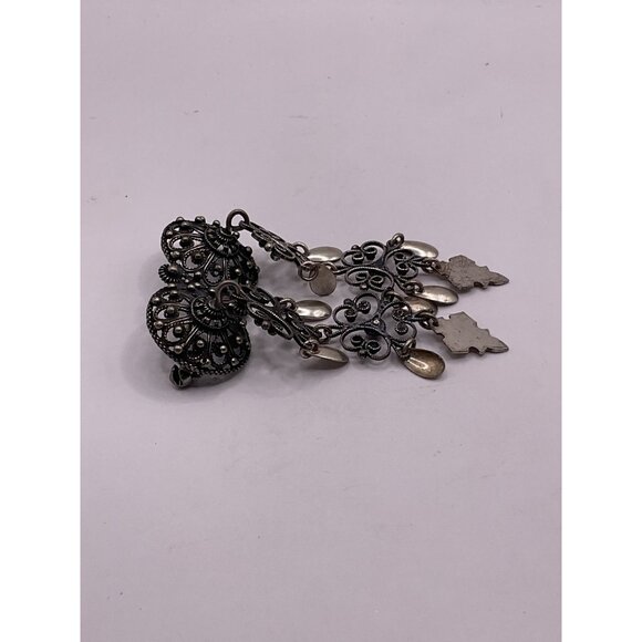 Vintage Norway Ottar Hval Solje Filigree Designed Dangle Brooch Pin - Picture 2 of 4